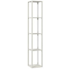 HOMCOM Floor Lamp with Shelves and 3 Brightness Levels - Oak