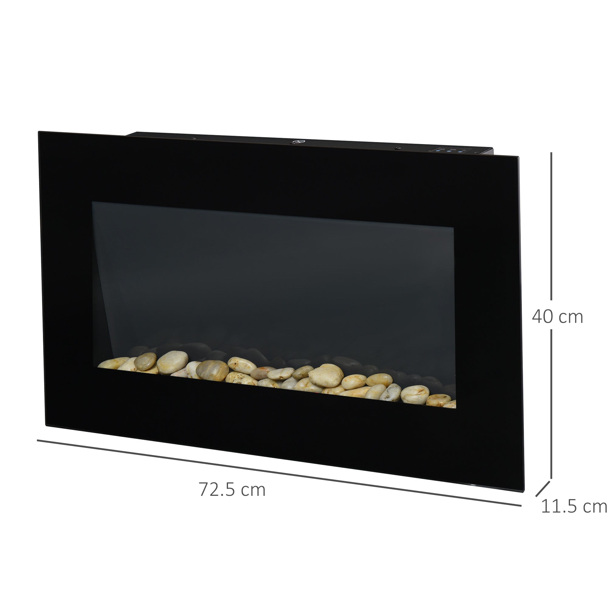 HOMCOM 1000W/2000W Electric Wall Fireplace w/ LED Flame Effect Timer Remote Sleek Stylish Safe Home Heating 20-25√£≈Ω¬°