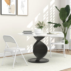 HOMCOM Set of Two Cushioned Folding Chairs - White