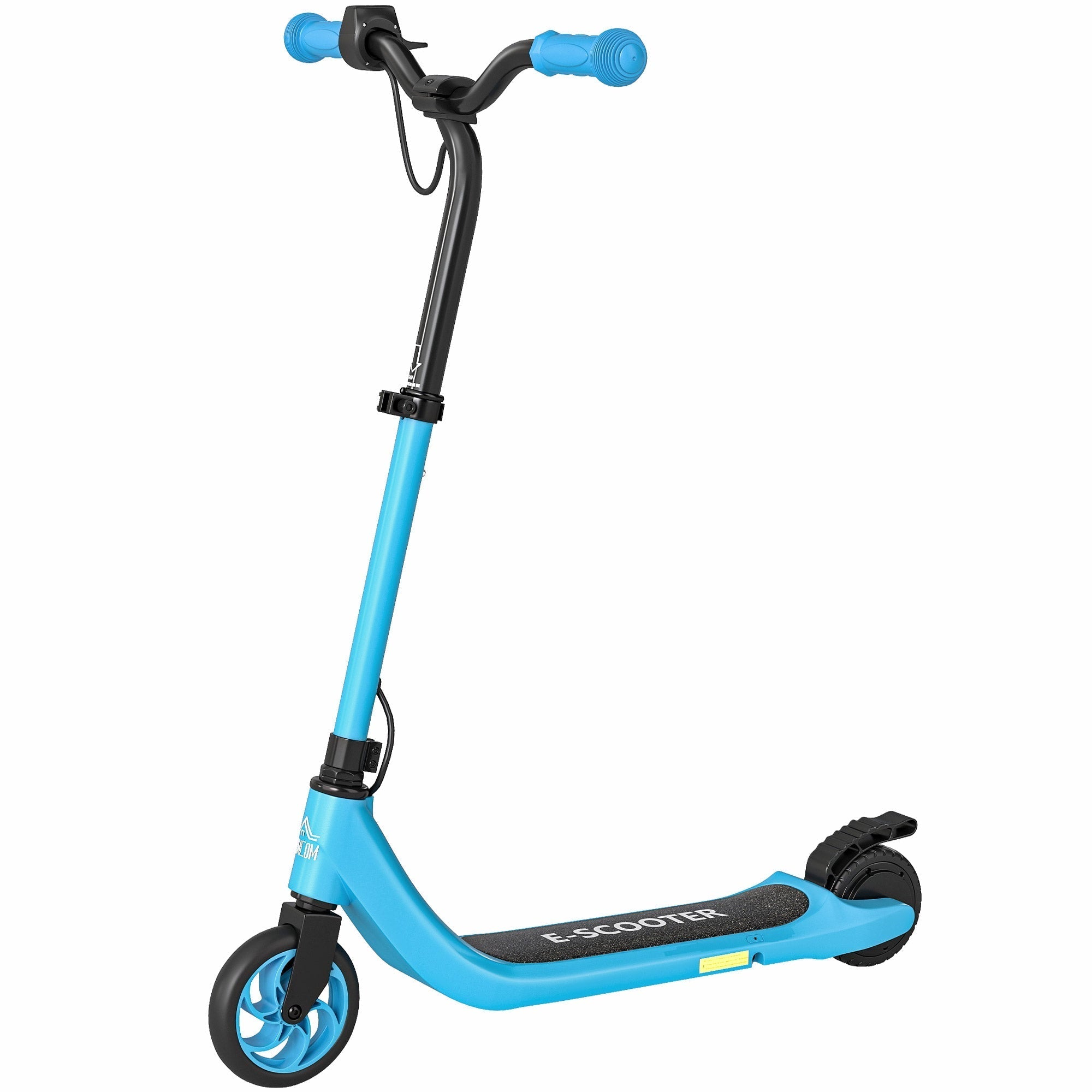 HOMCOM Electric Scooter, 120W Motor E-Scooter, Adjustable Height, Rear Brake for Ages 6+ Years - Blue