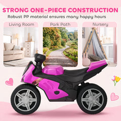 AIYAPLAY Balance Bike with Music Extra-Wide Wheels Toddler Bike for Boys Girls Pink