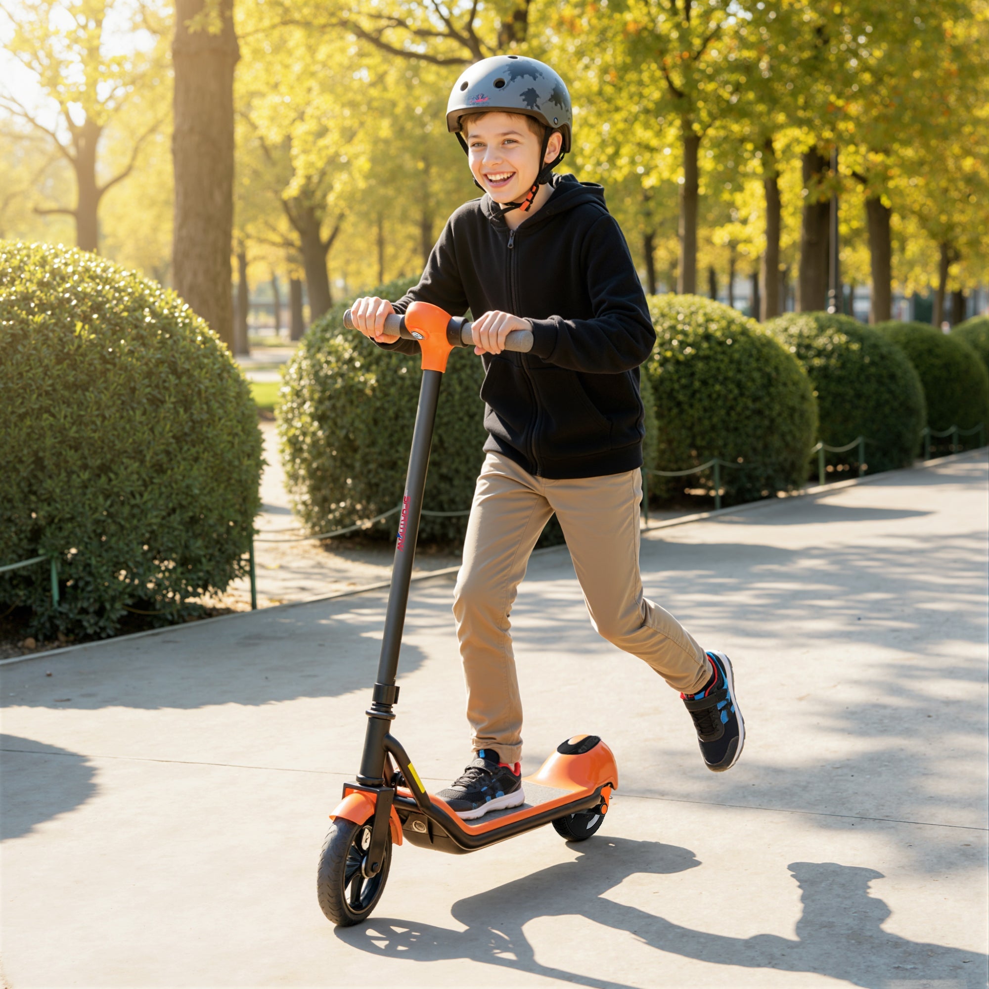 SPORTNOW Electric Scooter for Kids, with LED Display, Orange