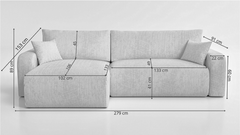 Corner Sofa Bed HAVANA Cream