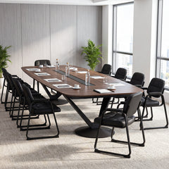 Waiting Room Guest Chairs Set of 2 with Sled Base for Conference Room-Black