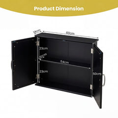 Wall-mounted Bathroom Mirror Cabinet for Bathroom Living Room-Black