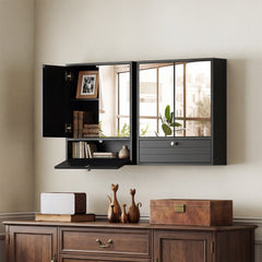 Wall-Mounted Bathroom Cabinet in Black, image 6