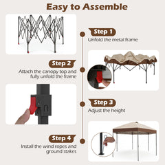 Waterproof Canopy Tent with Carry Bag Pegs and Wind Ropes for Outdoor Events-White