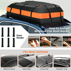 How to fit the rooftop luggage bag with or without car roof racks