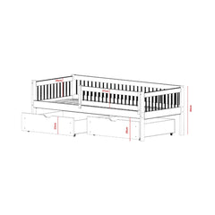 Wooden Single Bed Edi With Storage