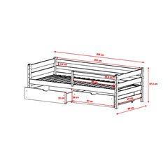 Wooden Bed Leon With Storage [EU Single]