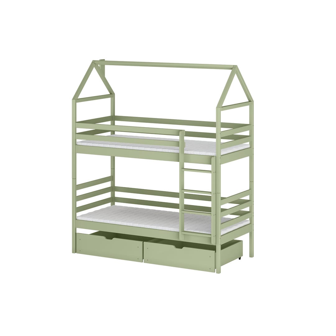 Wooden Bunk Bed Alex With Storage