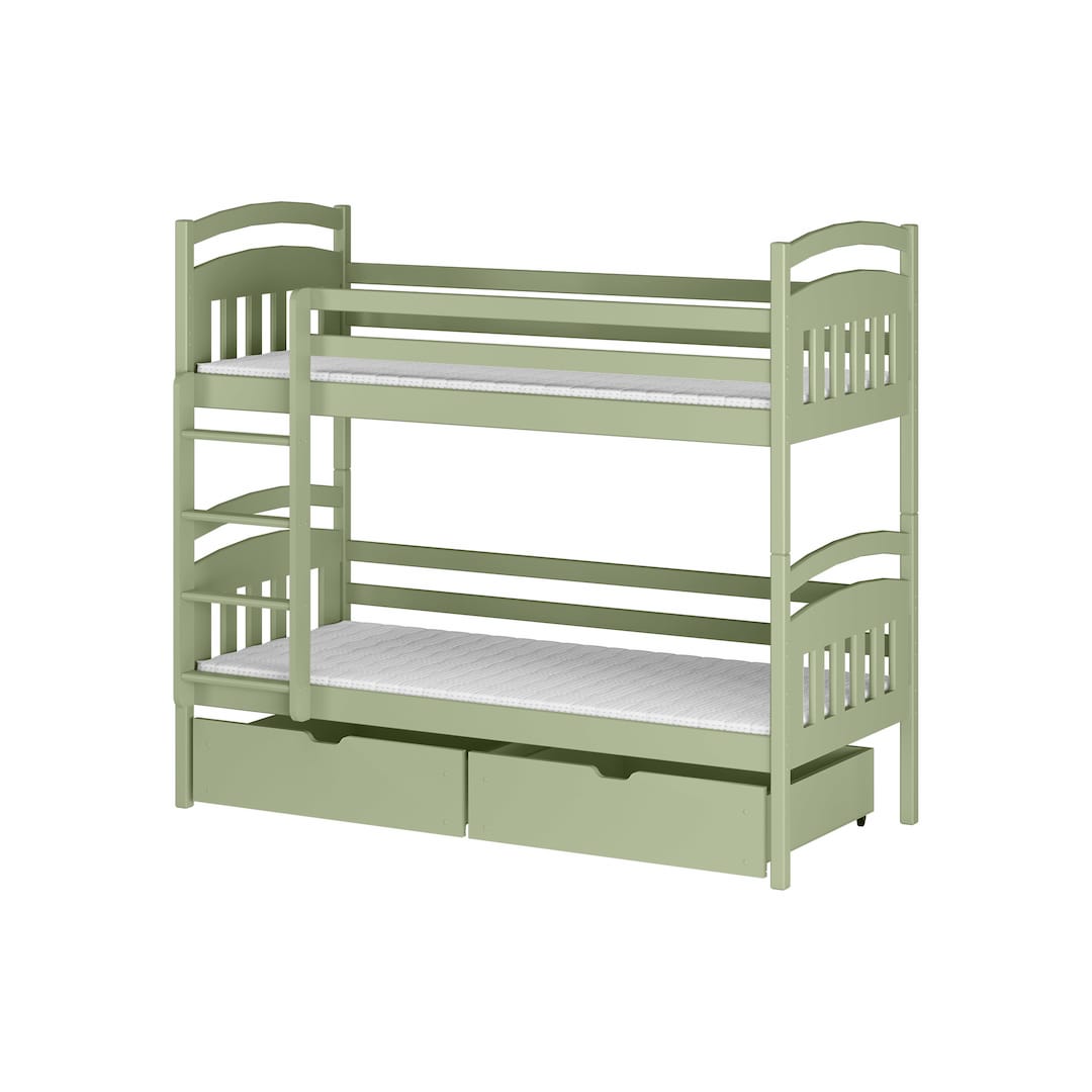 Wooden Bunk Bed Gabi with Storage