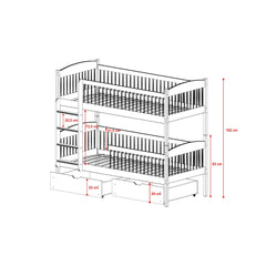 Wooden Bunk Bed Luna With Storage