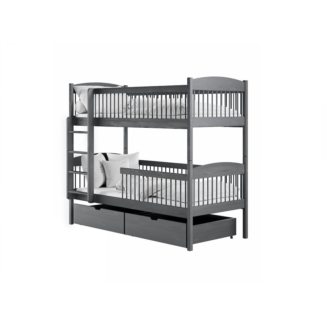 Wooden Bunk Bed Luna With Storage