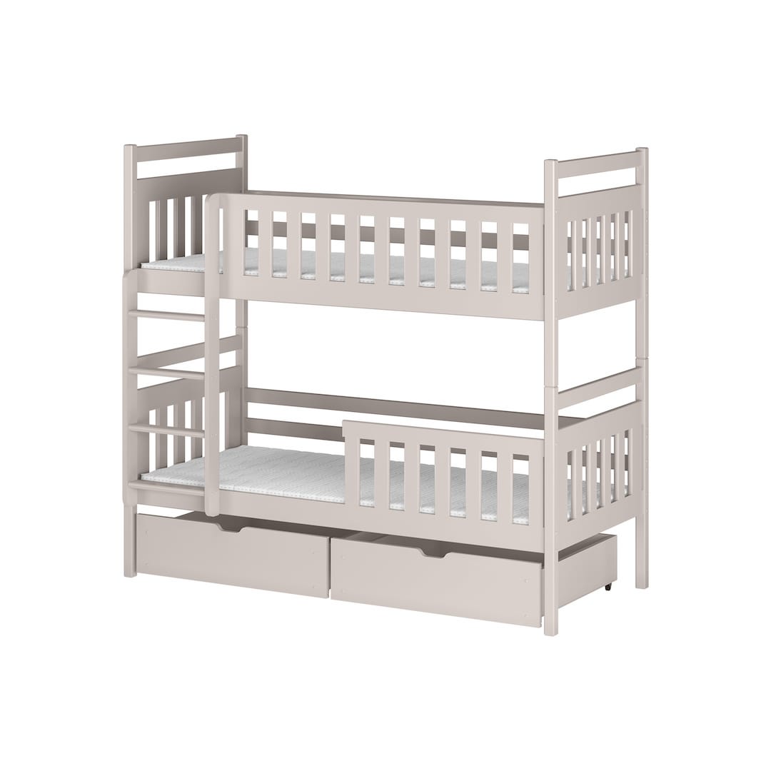 Wooden Bunk Bed Monika with Storage