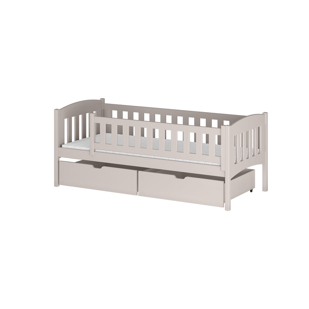 Wooden Single Bed Gucio with Storage