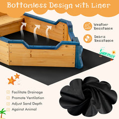Wooden Pirate Sandboat with Bench Seat and Flag
