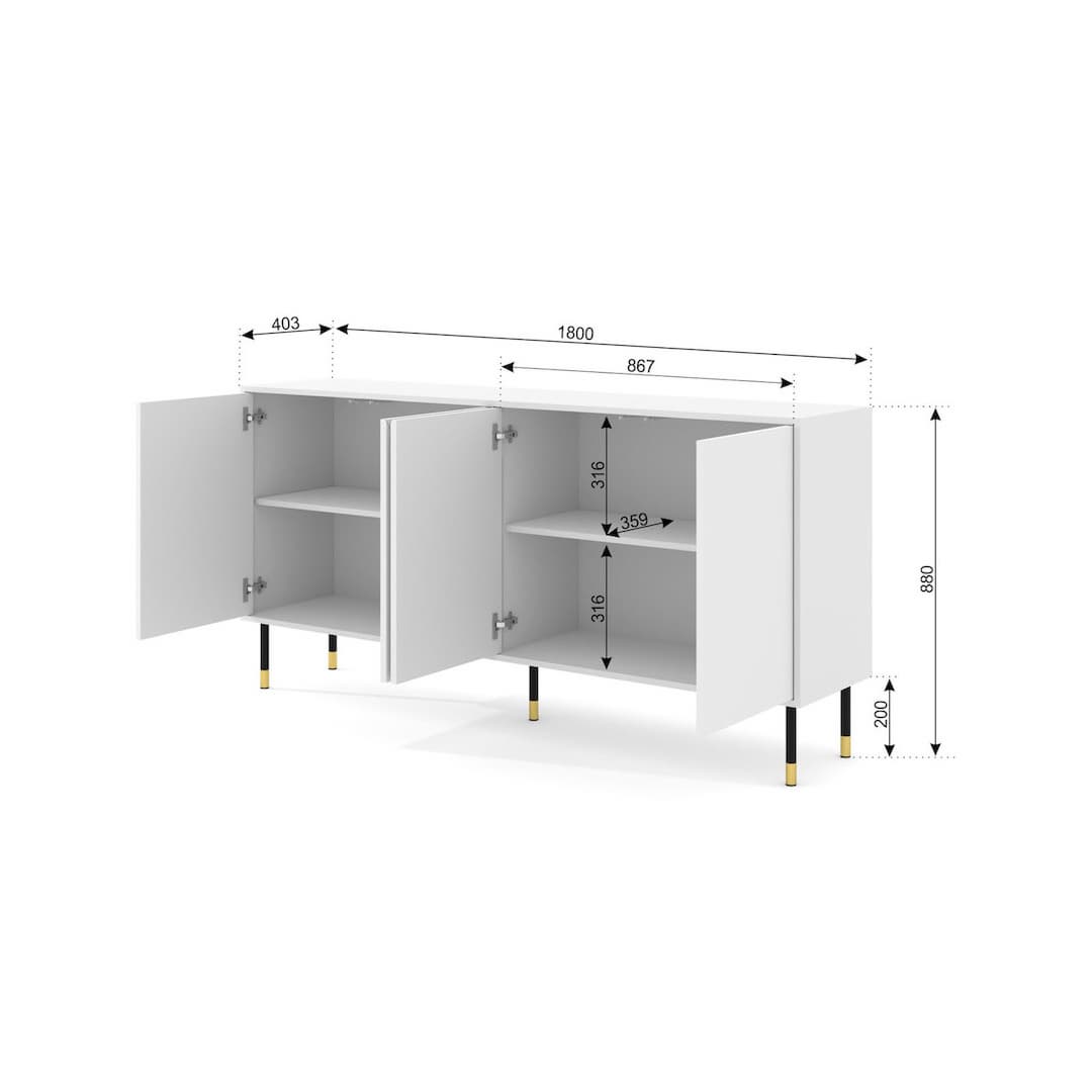 Woody Sideboard Cabinet 180cm
