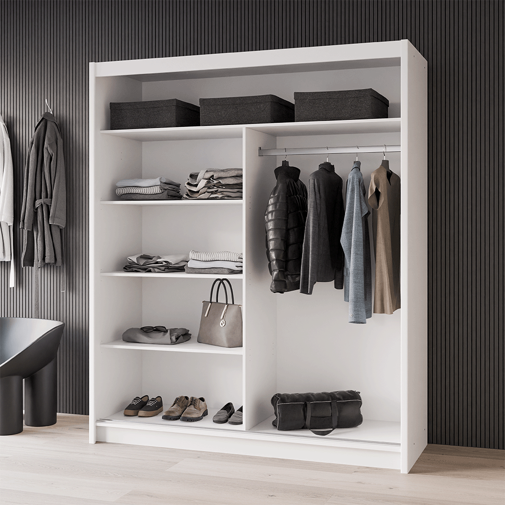 Oak Sonoma Mirrored Sliding Door Wardrobe 180cm – MAYFAIR