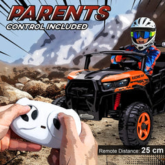 AIYAPLAY 24V Electric Ride on Car, 2-Seater Electric Car for Kids with Remote, Bluetooth, Soft Start, Suspension Spring