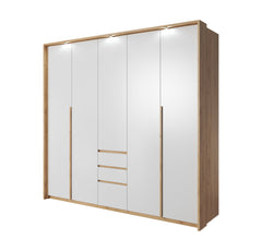 Wardrobe XELO White Matt / Oak Golden