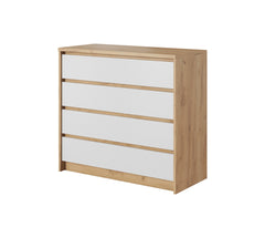 Chest of Drawers XELO White Matt / Oak Golden