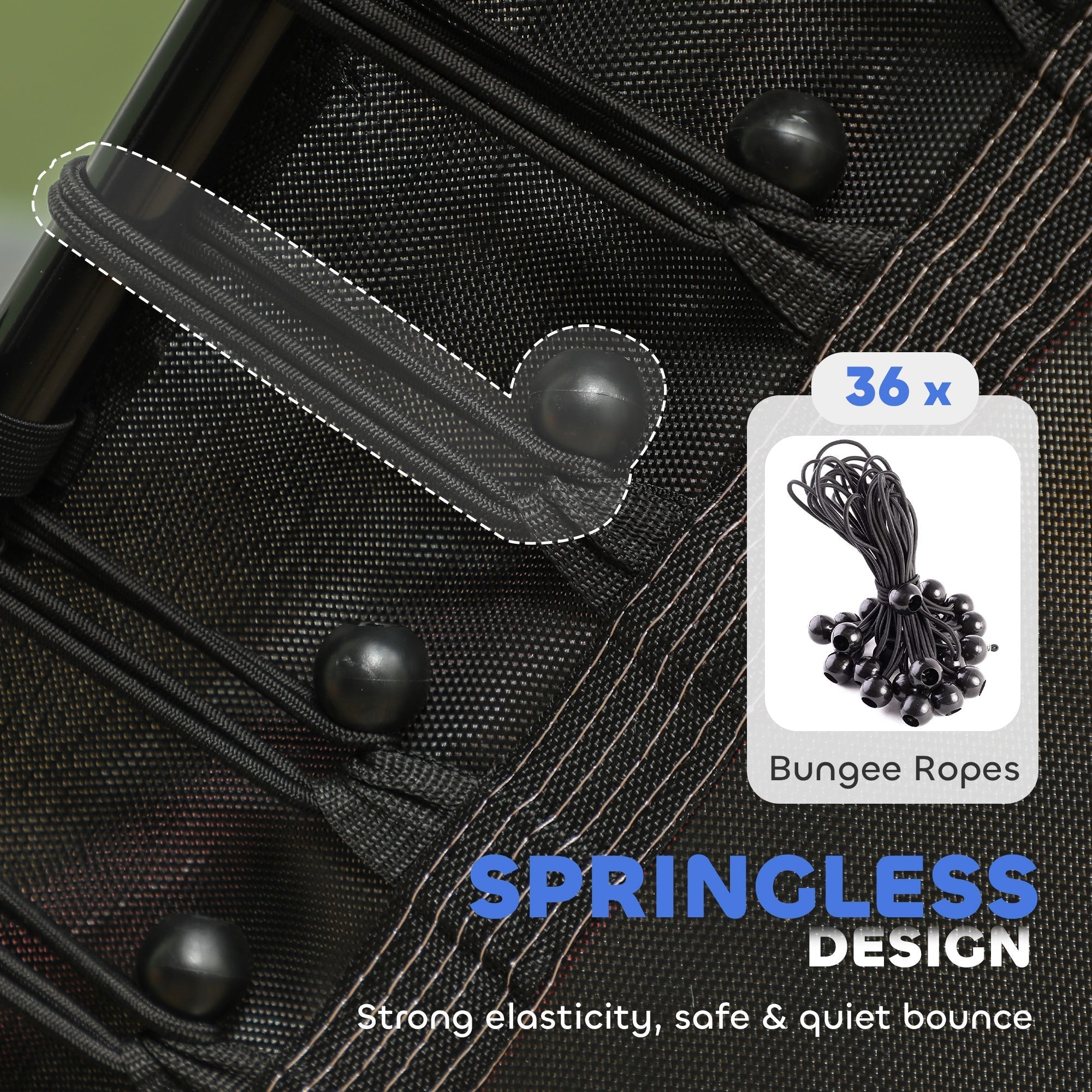 HOMCOM Kids Trampoline Mini Bouncer with Enclosure Safety Net For Ages 3-10 Years - Red