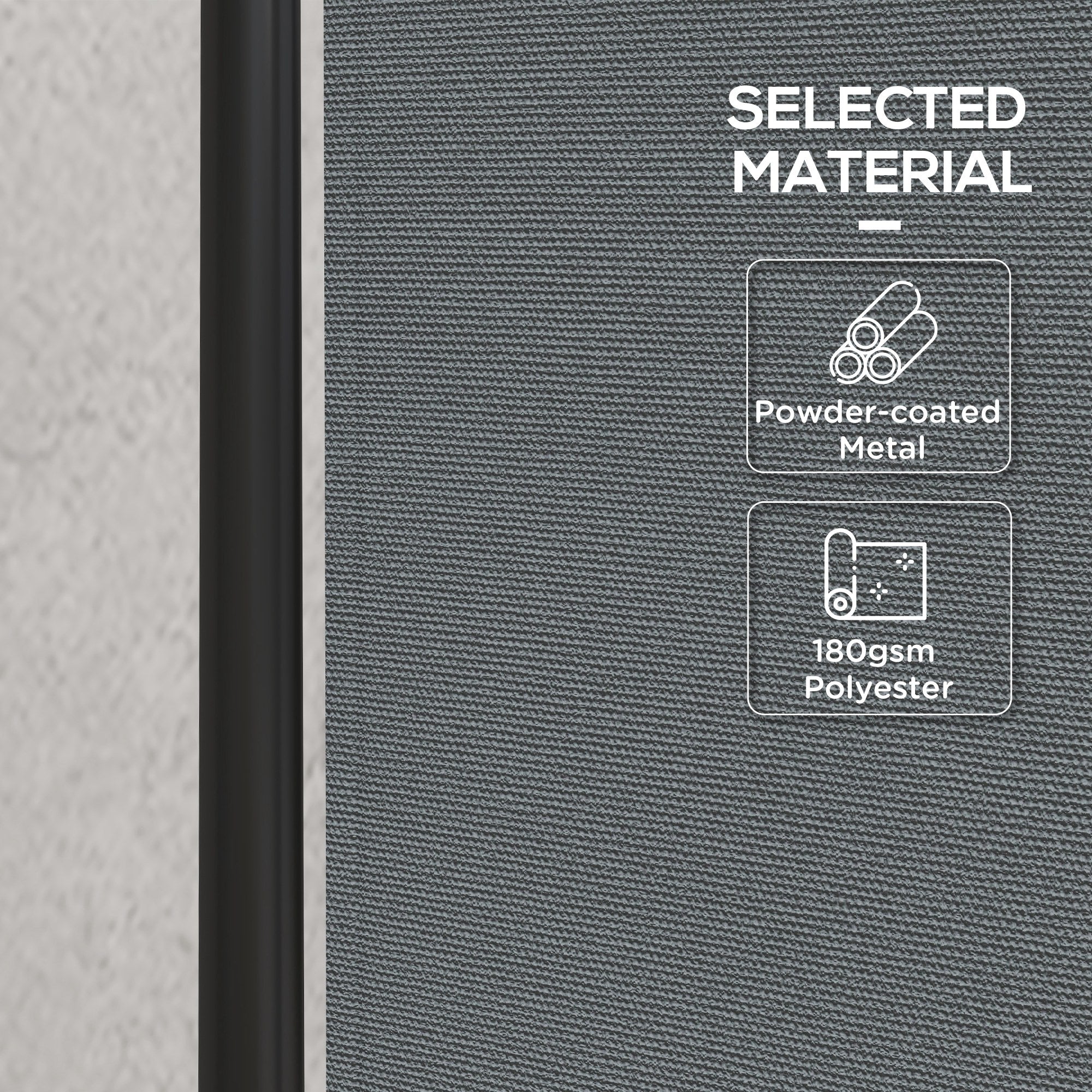 Outsunny 4 Panel Folding Garden Divider, 1.7m Privacy Screen with Wide Feet, Portable Freestanding Privacy Panel for Deck, Pool, Hot Tub, Dark Grey