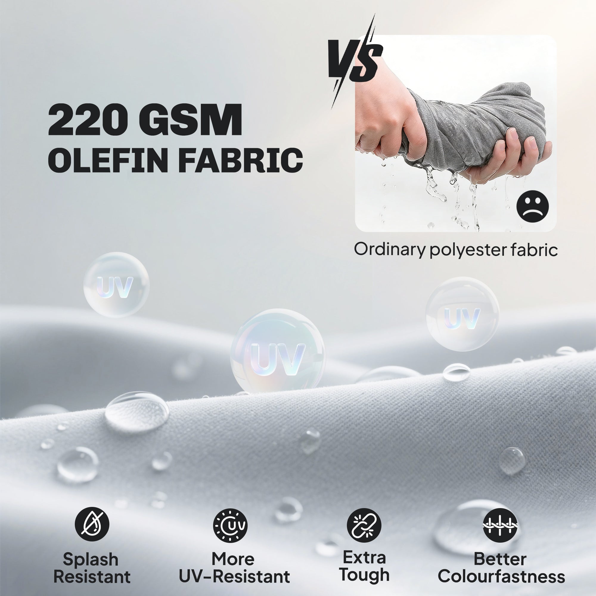 Outsunny 5 Pieces Aluminium Garden Furniture Set with Olefin Cushions, Extra Deep Outdoor Garden Sofa Set, Dark Grey