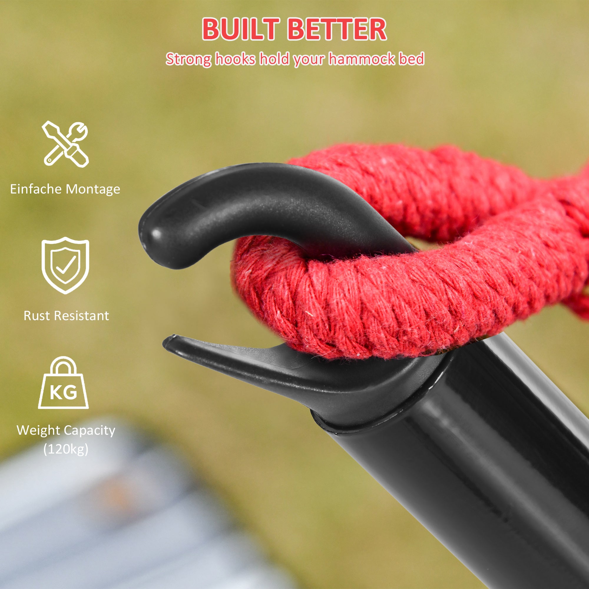 Outsunny 3(m) Universal Hammock Stand Metal Frame Garden Camping Picnic Outdoor Patio Replacement √¢‚Ç¨‚Äú Stand Only