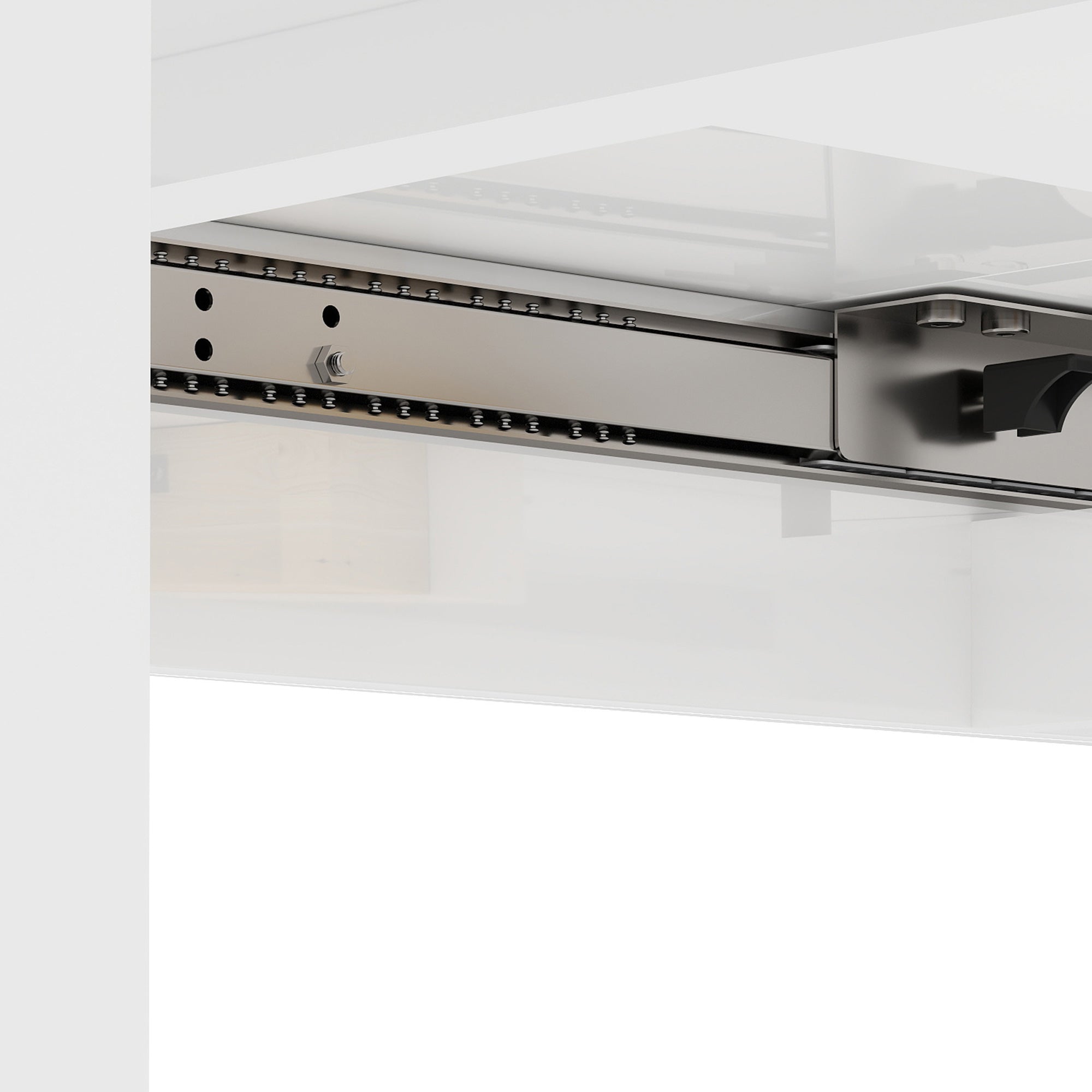 HOMCOM Extending Six-Person High Gloss Dining Table - White