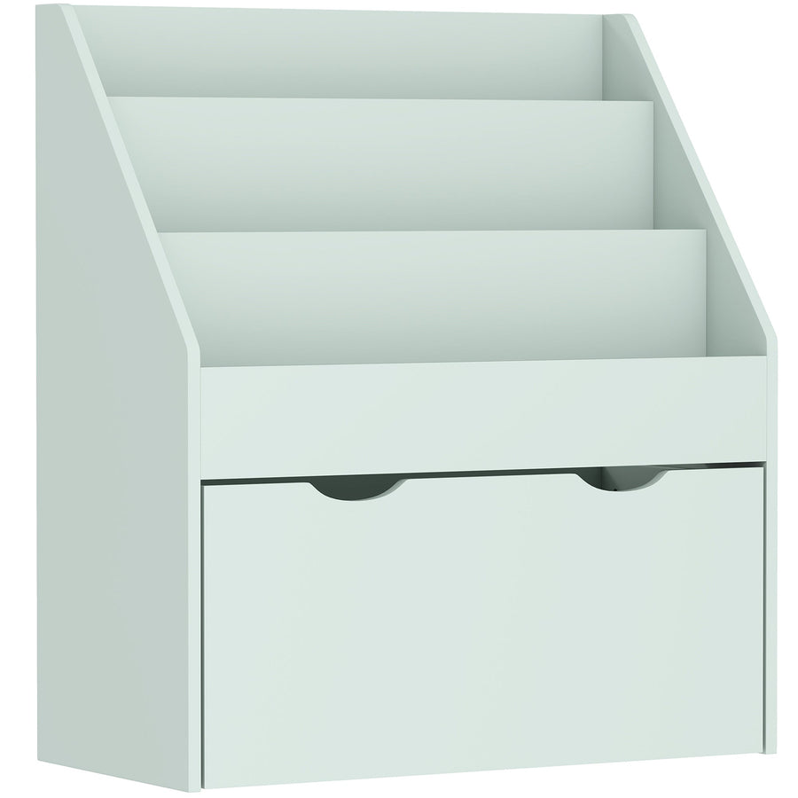 AIYAPLAY Bookcase for Kids with Shelves, Drawer, Bookcase for Bedroom, Playroom, Green
