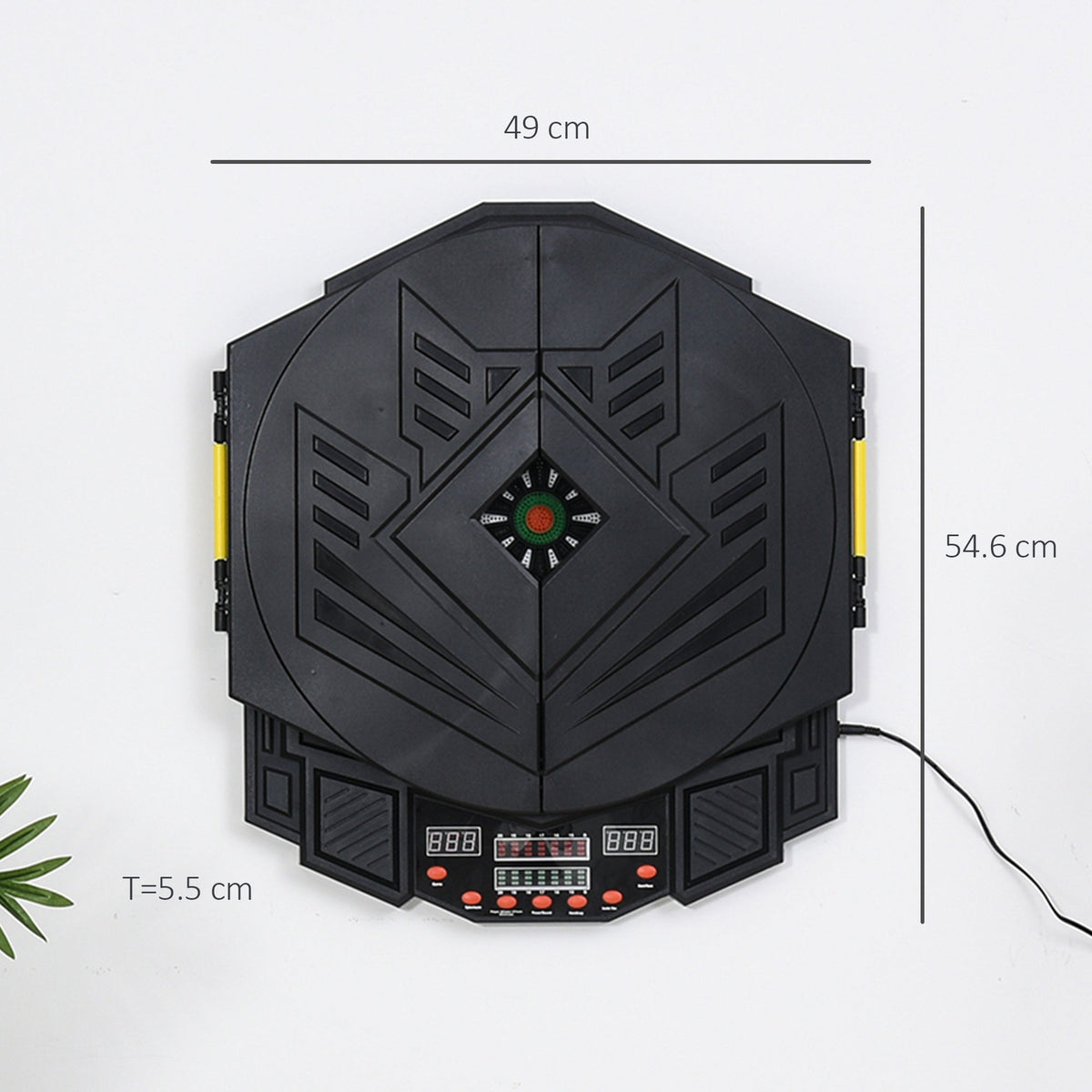 HOMCOM Dart Board Set, Electronic Dartboard with LED Digital Score Display, Soft Tip Darts, 27 Games, Speaker Sound
