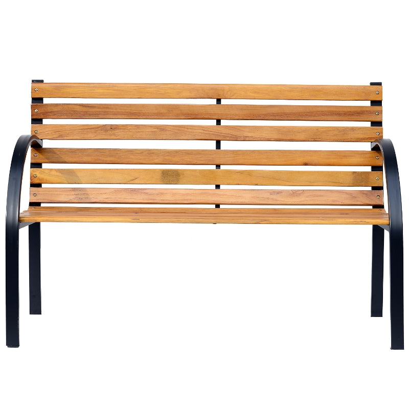 Outsunny Garden Bench, 122Lx60Wx80H cm-Steel/Wood