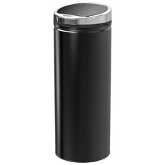 HOMCOM 50L Automatic Motion Sensor Rubbish Bin with Fingerprint Resistant, Stainless Steel, Black