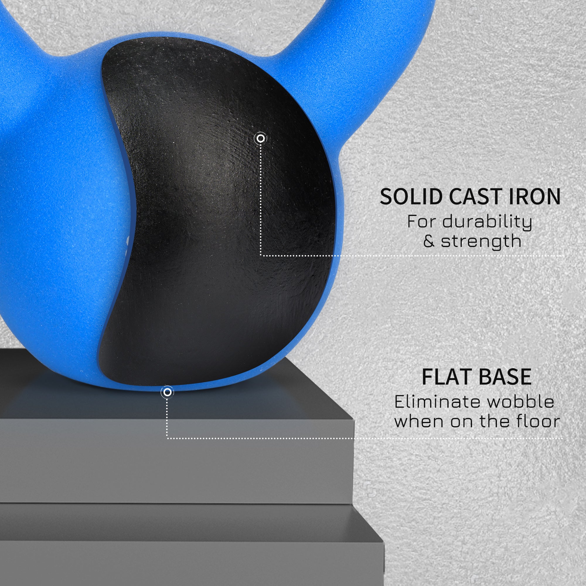 HOMCOM Soft Kettlebell, 8kg Kettle Bell with Non-Slip Handle for Home Gym Weight Lifting and Strength Training, Blue