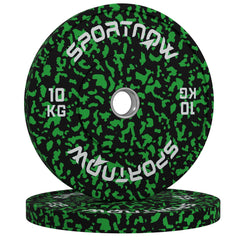 SPORTNOW Olympic Weight Plates with 5cm Holes, for Weight Lifting, 2 x 10kg