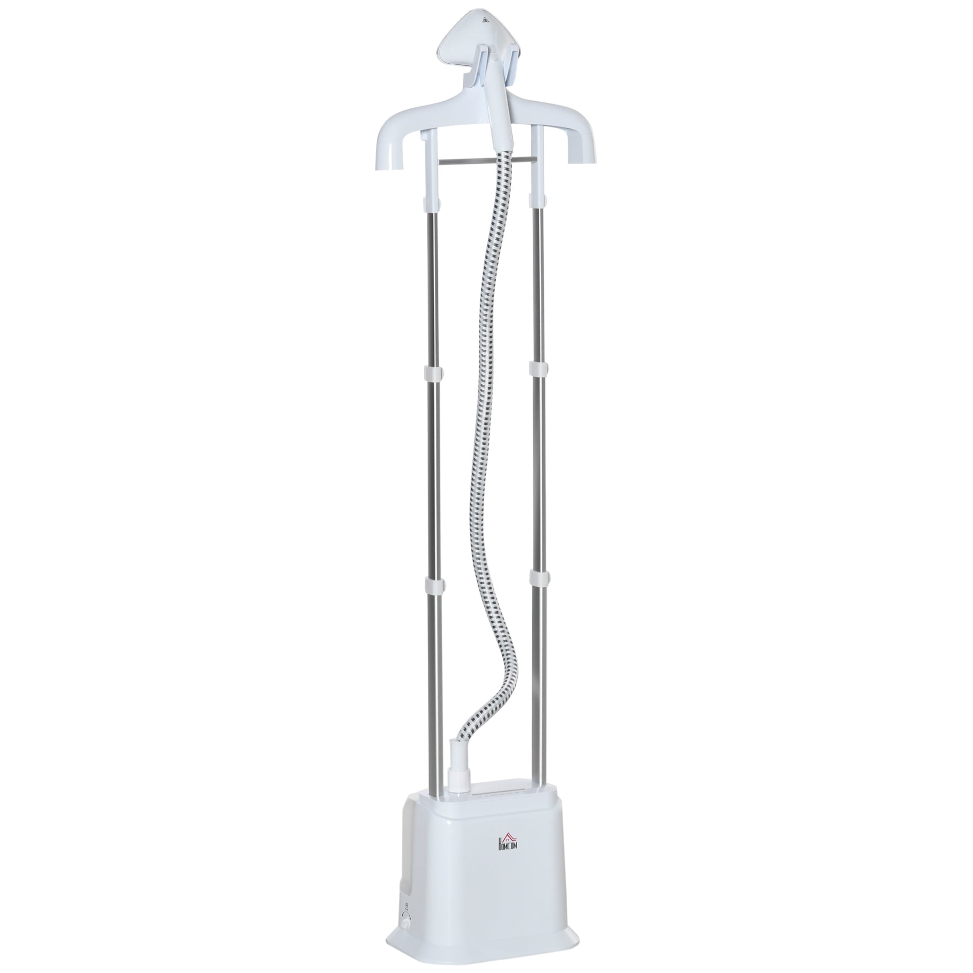 HOMCOM Upright Garment Clothes Steamer with 6 Steam Setting, 45s Fast Heat-up, 1.7L Water Tank and 35g/min steam flow, Wrinkle and Odour Remover Suitable for all Fabrics, 1960W, White
