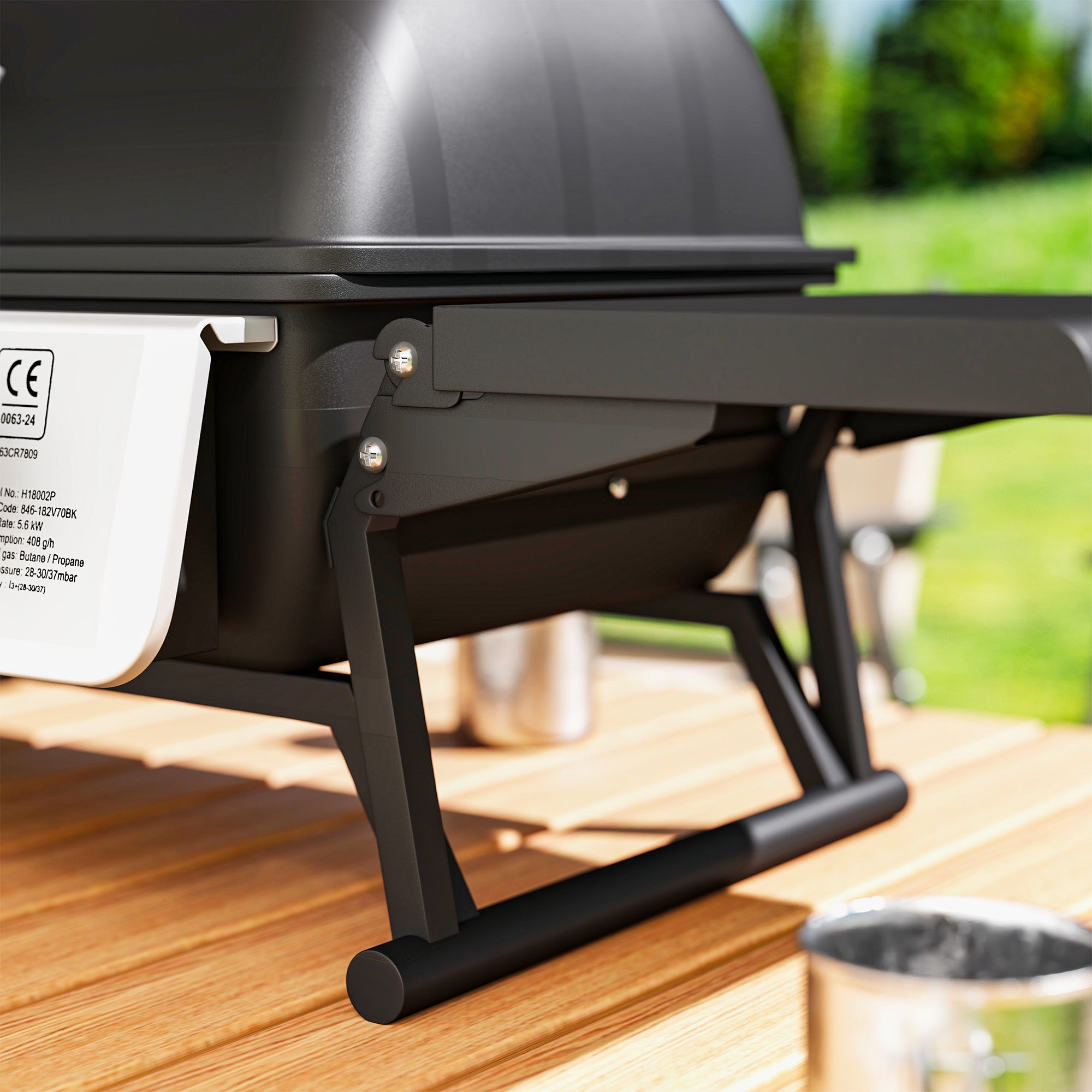 Outsunny Two-Burner Compact Gas Grill - Black