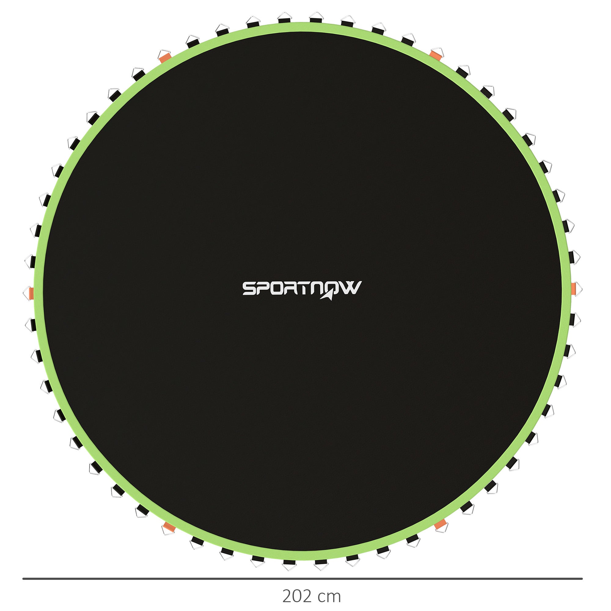 SPORTNOW Trampoline Replacement Mat with Spring Pull Tool, 42 V-Hooks, for 8ft Trampoline using 14cm Springs, Green