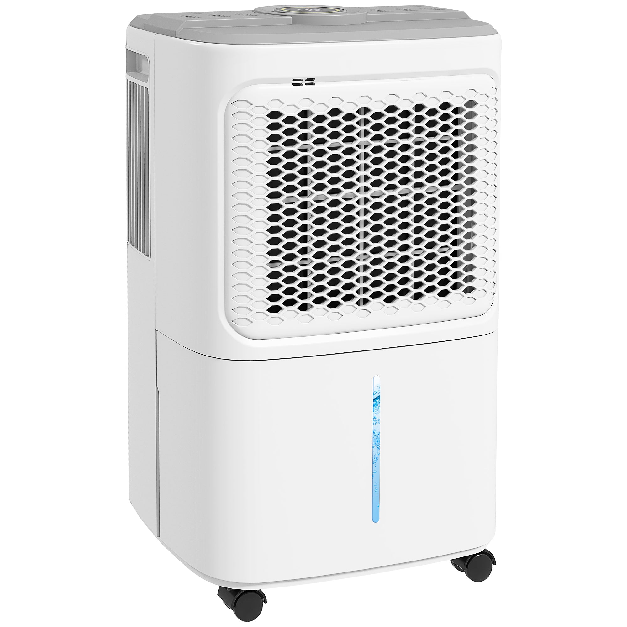HOMCOM 12L Dehumidifier, with Touch Panel LED Screen - White