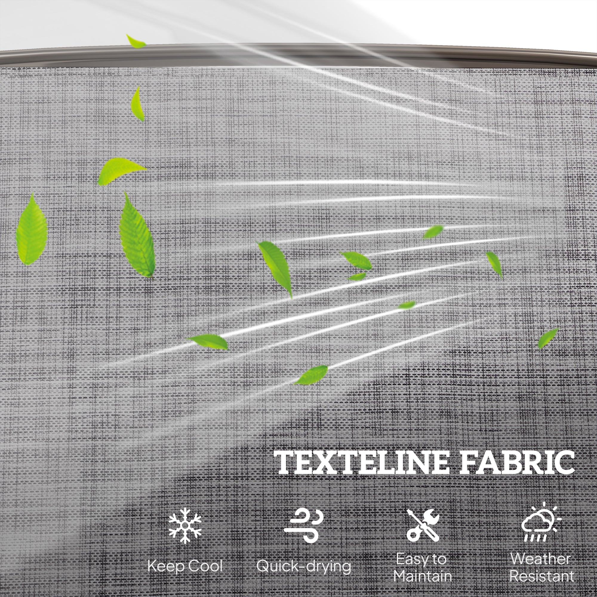 Outsunny 2 Seats Garden Glider Bench, Metal Frame Loveseat with Glass Top Centre Table, Porch Rocking Glider for 2 Person, for Deck, Patio, Brown/ Grey