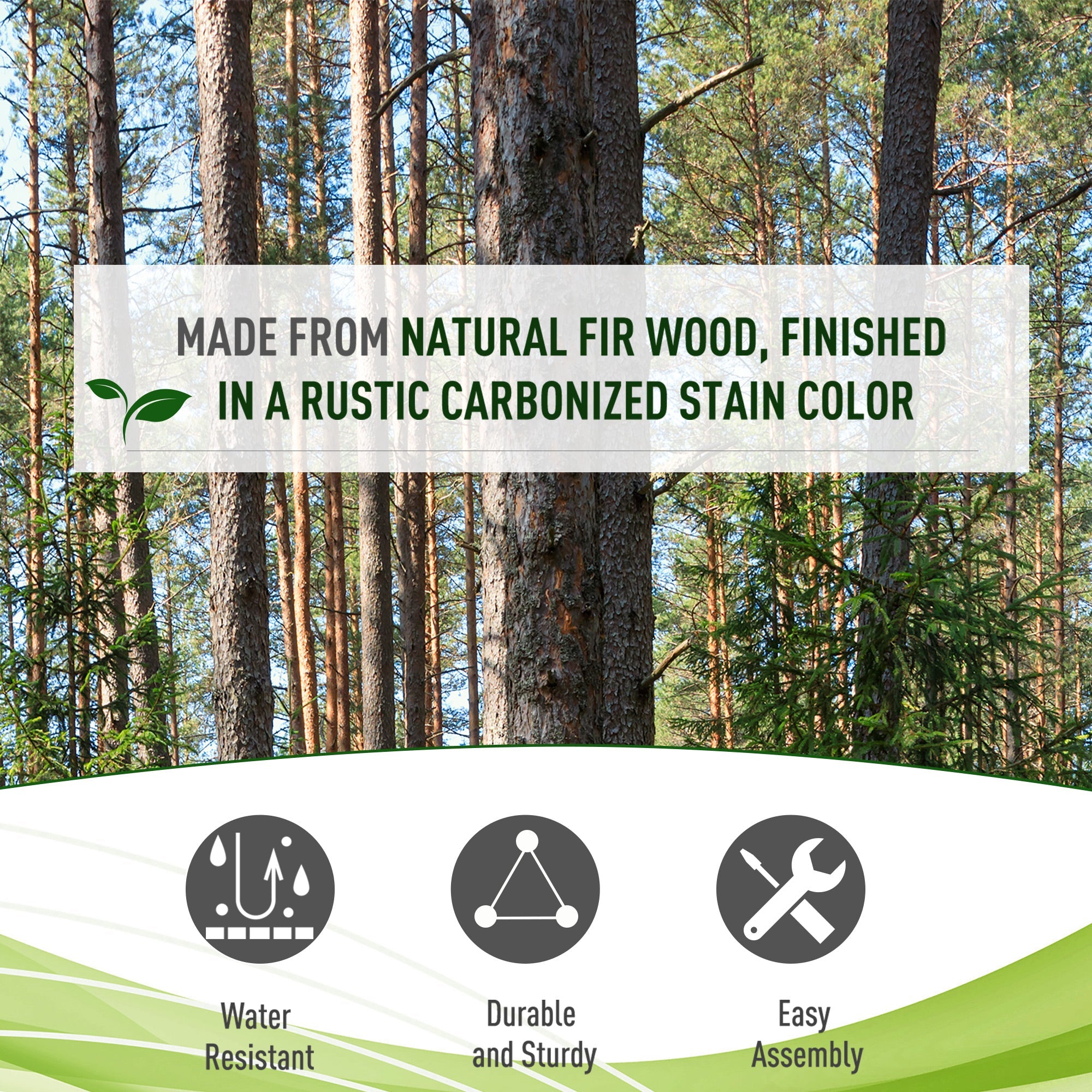 Outsunny Wooden Garden Arbor, Arch Trellis with Classic Countryside Style, Pergola Style Roof for Climbing Vines