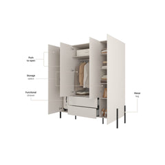 Yukon Hinged Door Wardrobe 180cm