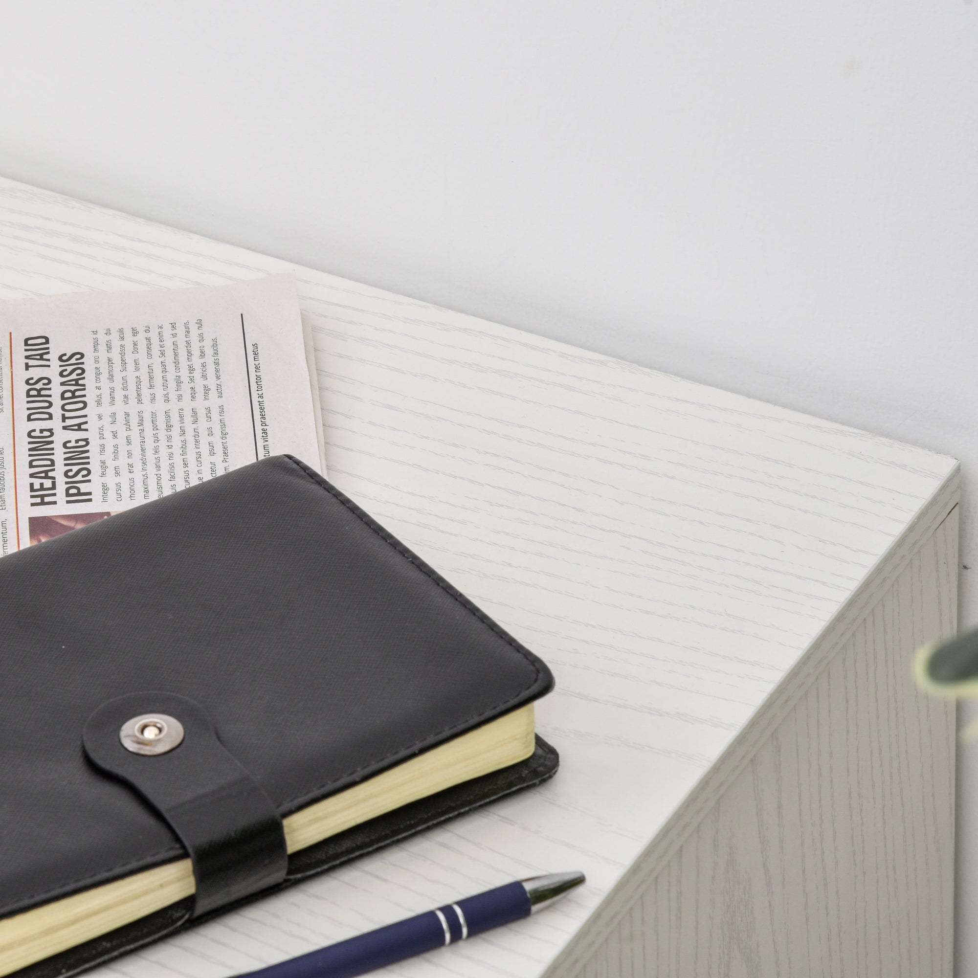 Vinsetto 2-Drawer Locking Office Filing Cabinet w/ 5 Wheels Rolling Storage Hanging A4 Cupboard Home Organisation White Wood Grain