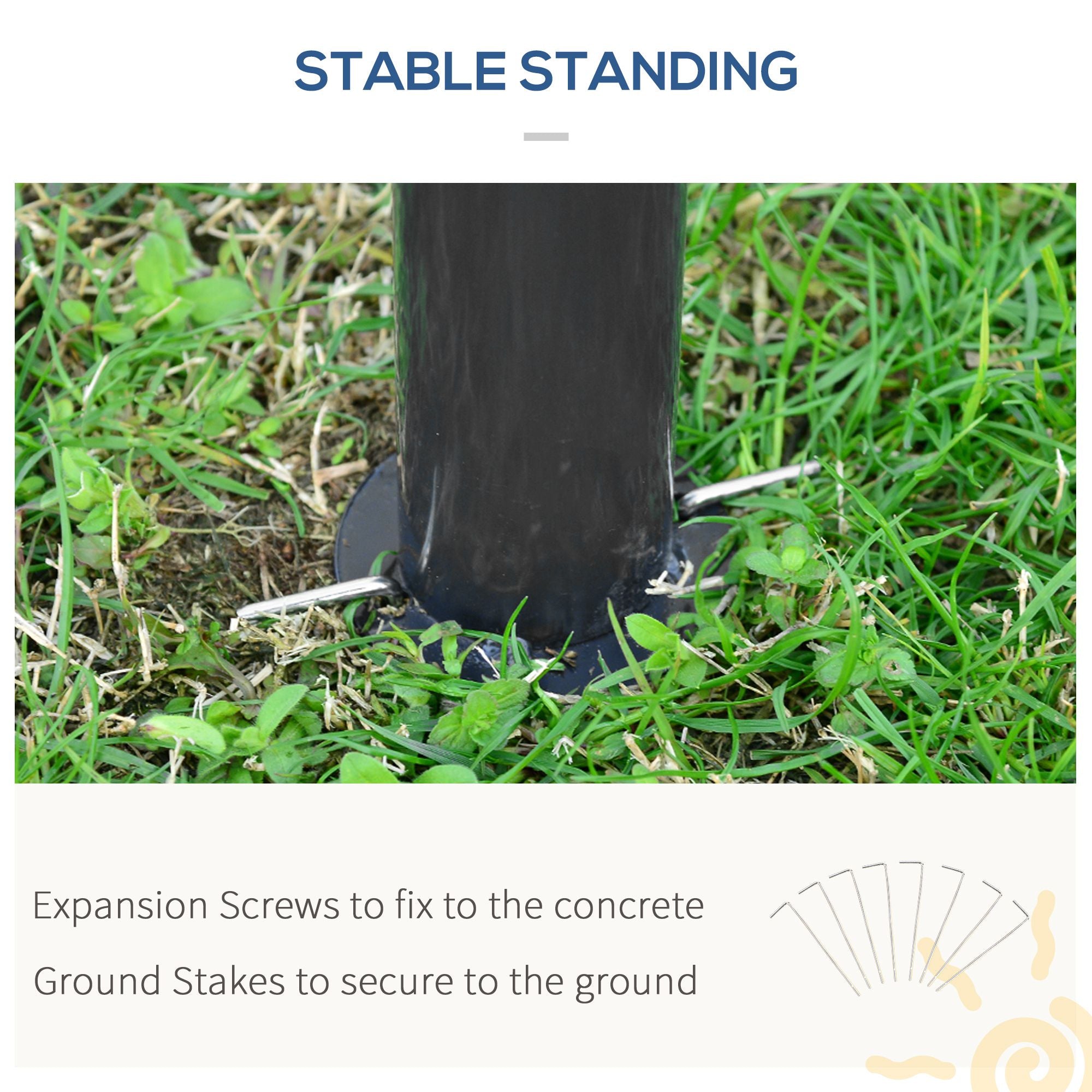 Outsunny 3 x 3 (m) Outdoor Polycarbonate Gazebo, Double√Ç Roof Hard Top Gazebo with√Ç Galvanised Steel Frame, Nettings√Ç &√Ç Curtains for Garden, Lawn, Patio and Deck, Khaki