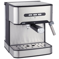 HOMCOM Espresso Machine, 20-Bar Semi Automatic Cappuccino Coffee Maker with Frother Wand, 1.6 L Water Tank, Black and Silver