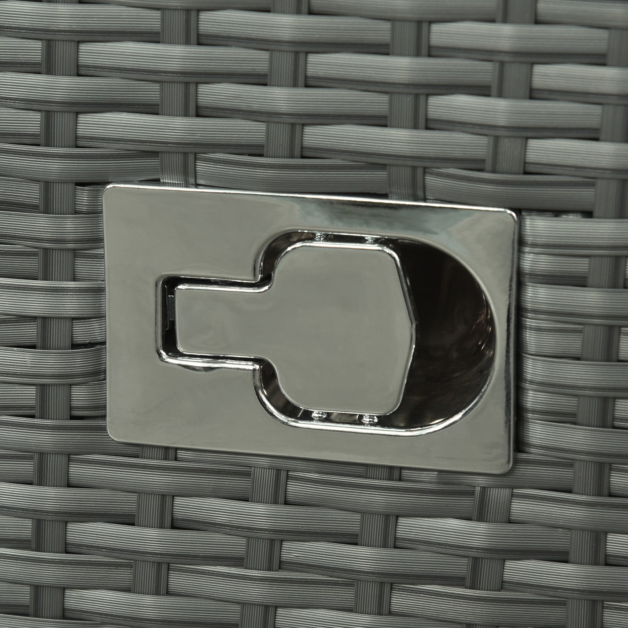 Outsunny Six-piece Outdoor Rattan Dining Set, Outdoor Sofa Set with Reclining Armchairs and Mental Frame, Orange