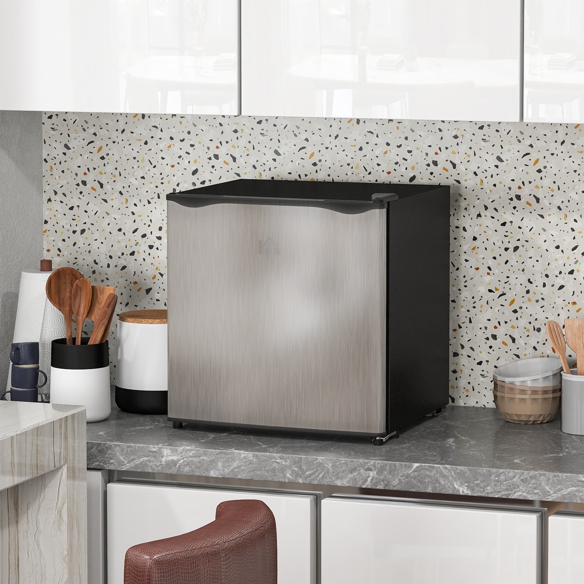 HOMCOM 35L Mini Freezer, -24√¢‚Äû∆í to -14√¢‚Äû∆í Temperature - Silver Tone