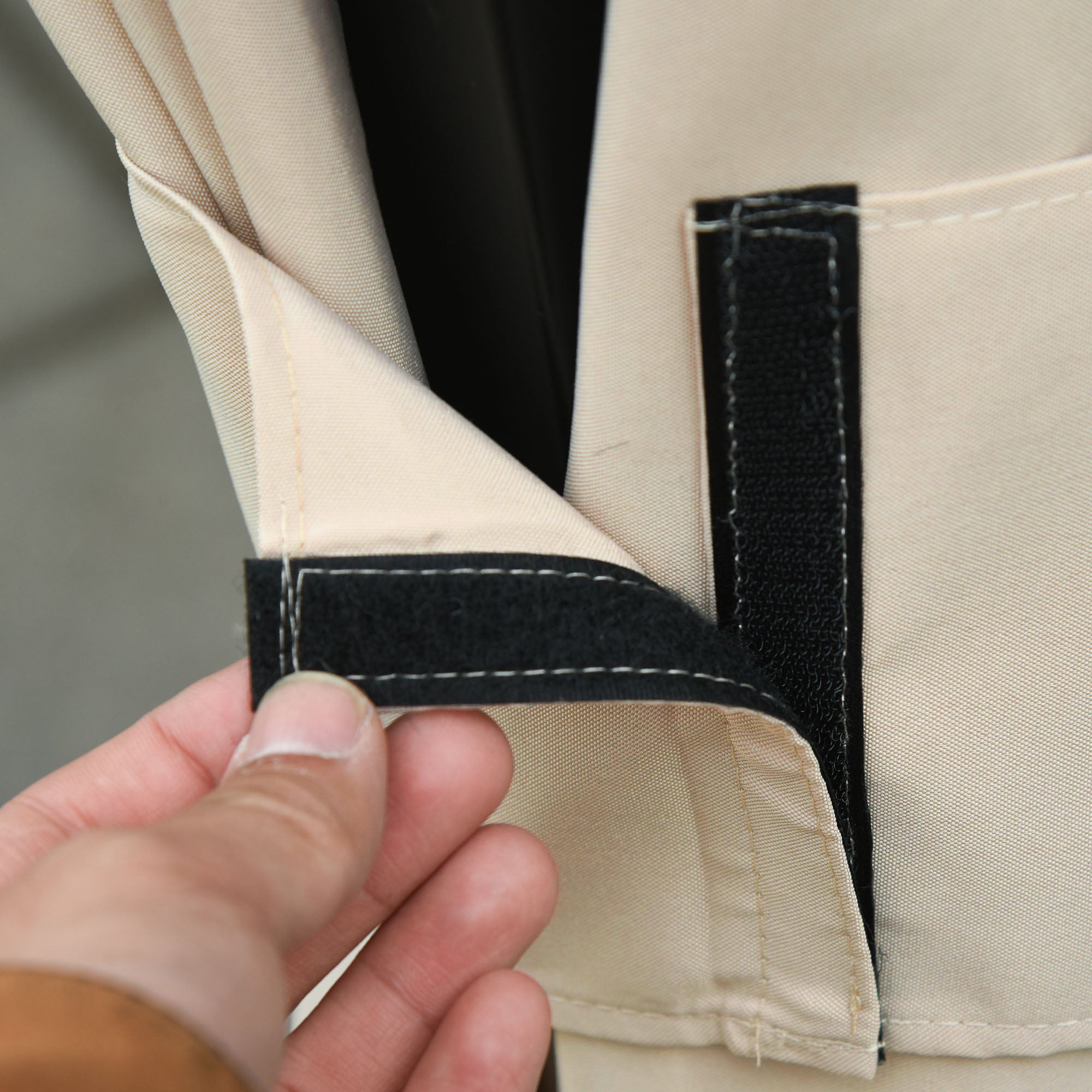 Outsunny 4 Pack Replacement Gazebo Curtains Privacy Panel for Most 3 x 4m Gazebo Canopy Pavillion Outdoor Shelter Sidewalls Accessories Beige